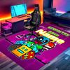 Custom Name Personalized Geometry Dash Print Carpet, Versatile Home Decor Rug, for Playroom, Apartment, Balcony, Entryway, Hallway Gift