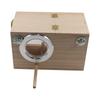 Wooden Parrot Breeding Box with Transparent Window Bite Resistant Removable Bird Nest House Breeding Cage for Parakeet Lovebird