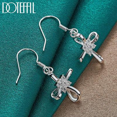 Orecchini con zirconi croce AAA Gioielli con ciondoli in argento