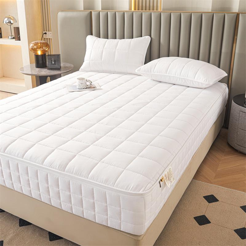 Brushed Cotton Soybean Quilted Fitted Mattress Protector – Six-Sided, 360° Coverage