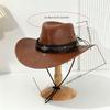 Spring and Summer Big Edge Cowboy Hat Western Mountaineering Camping Knight Hat Sun Hat Men's and Women's Hats Riding Hat Fashion