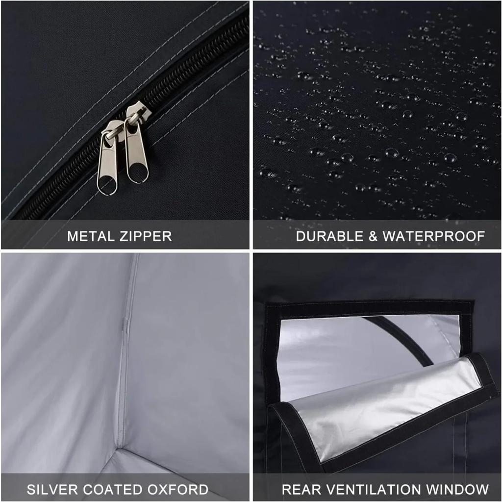 Bike Storage Shed Tent Spacious for 1-4 Bikes Portable Foldable Bicycle Sunshade Covers Shelter Waterproof Durable Bike Tent