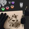 100pcs Disposable Tattoo Ink Cups Plastic Pigment Clear Holder Container Caps Tattoo Permanent Makeup Microblading Supply