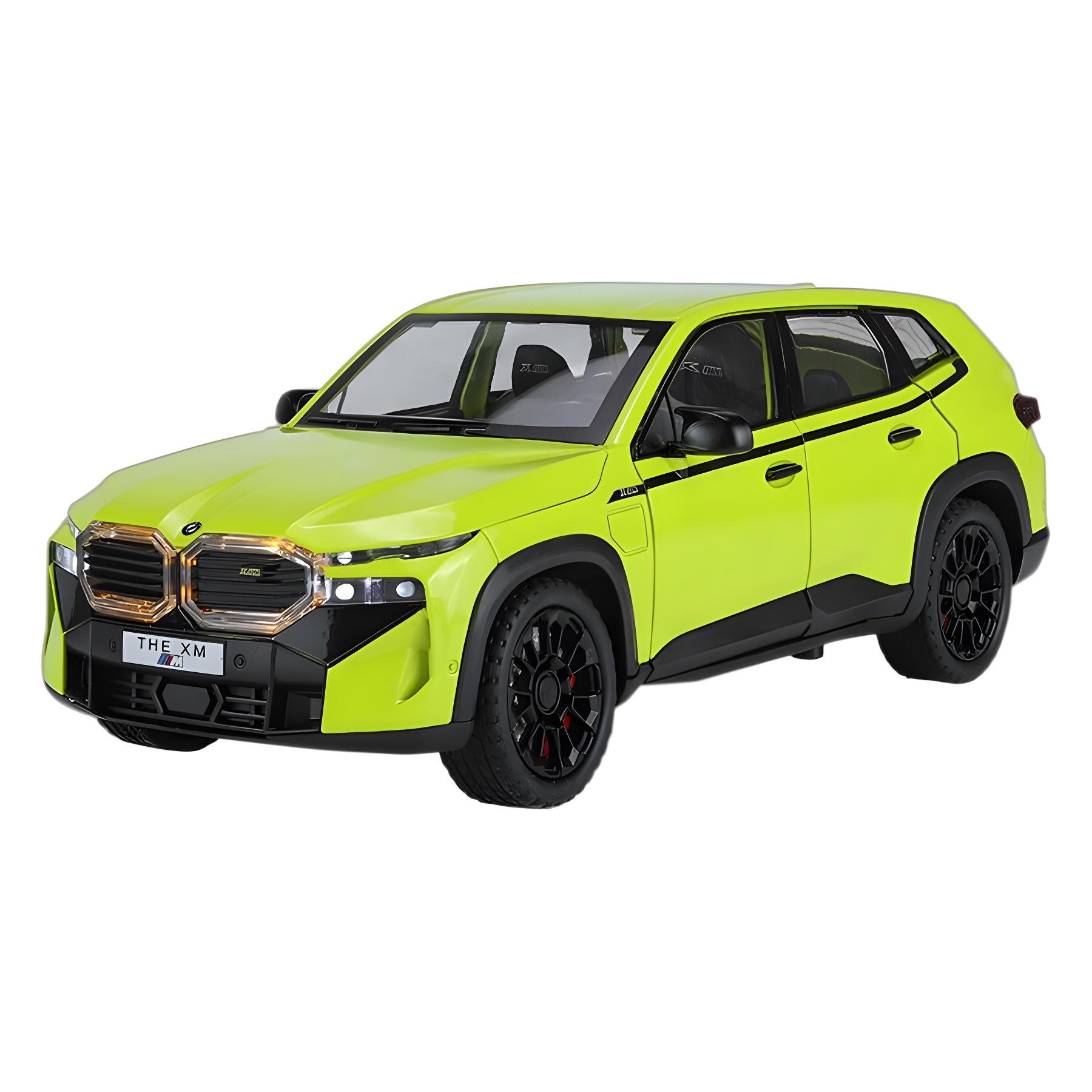 

1/24 BMW THE XM Alloy Car Model Toy Metal Die Cast Off-Road Vehicle Sound Light Pullback Function SUV Car Boy Gift зелёный