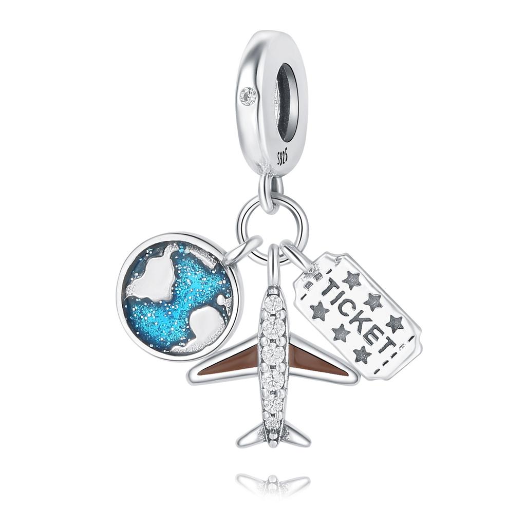 Copper Travel Vacation Series Pendant Charms Beads Fit Original Wear Braceletsdiy Jewelry Gifts Accessory