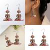 Flower Halloween And Skull Pattern Women Earrings For Festival Celebration