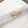 1Pc Gold Color Household Fashion Napkins Holder Wedding Napkin Rings Table Decoration Hollow Out Buckle Gold Rings Accessories