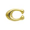 COACH Women's Brass C Logo Stud Earrings Elegant Delicate Jewelry Gift GD710