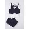 Miniropa Plain Black 3-piece Baby Set With Bow Tie And Vest