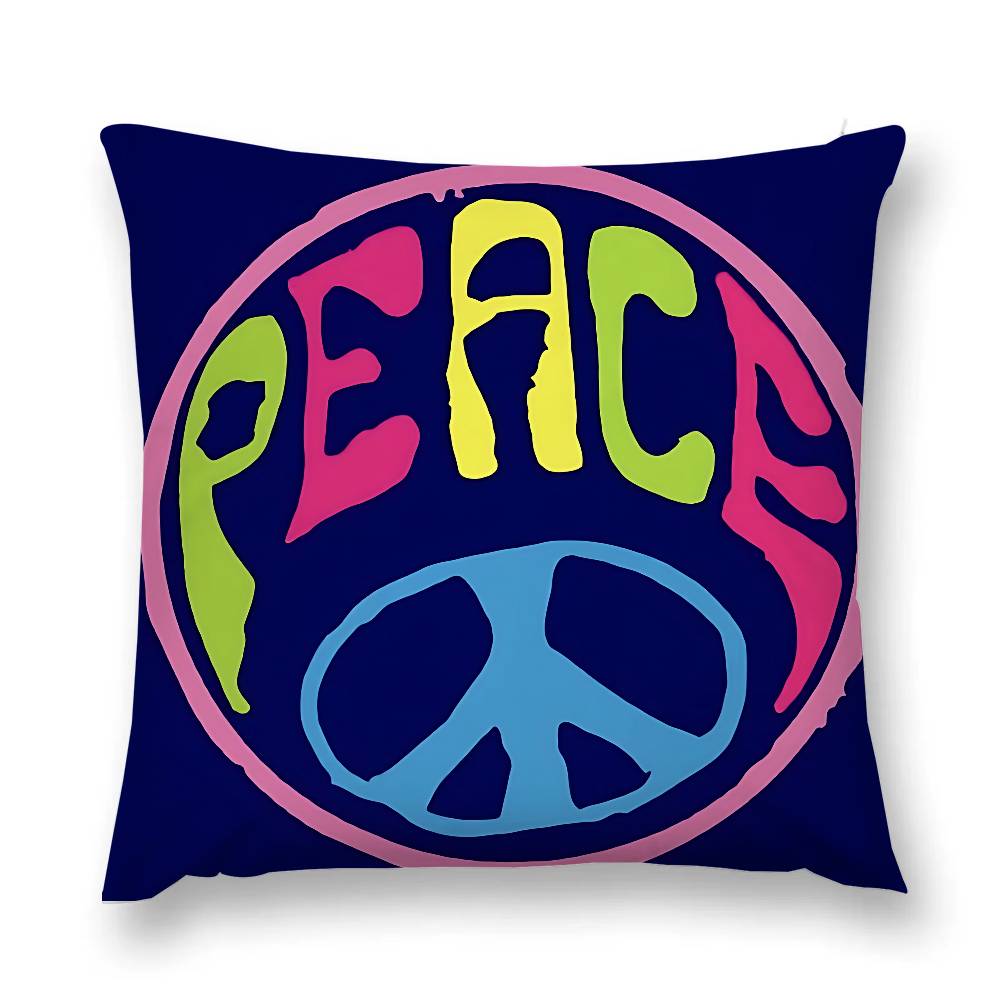 

Vintage Peace Sign Anti War Pillow Case Pillows For Cover Home Decor Items Living Room Decoration Cushion Covers 16x16Inch