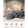 Imitation Rabbit Fur Striped Electric Blanket Warm Leg Blankets European and British Standard Plug Heating Blankets Double Layer Plush Bed Sheets