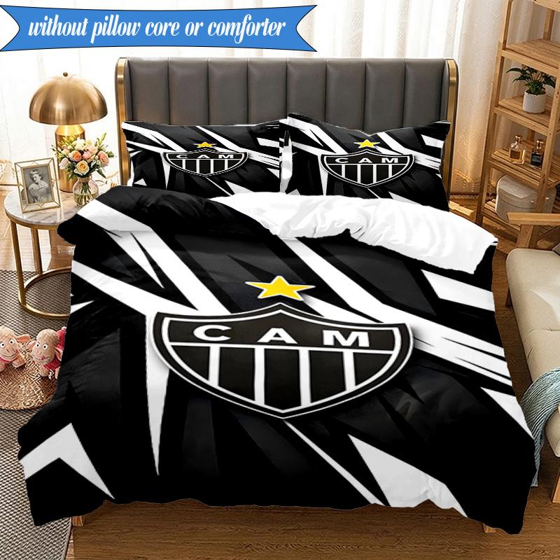 3PCS Love For Atlético Printed Soft Bedding Set,Including 1pc Duvet Cover And 2pcs Pillowcases Perfect for Bedroom, Dormitory, Fan Gift