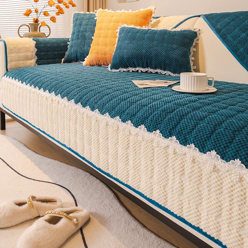 Sofa Cushion Autumn and Winter, New Winter Plush Sofa Cover Cushion Cover, High-quality Armrest, Protective Shell