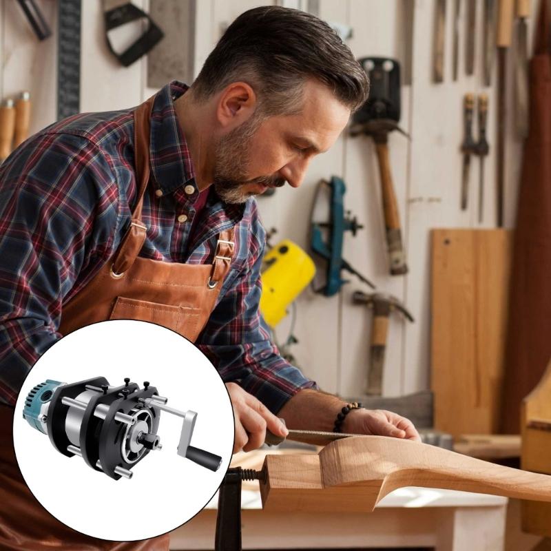 Precise Machined Woodworking Routers Lift Base 64-65mm Clamping Diameter AntiRust Lifting Platform For Trim Routers