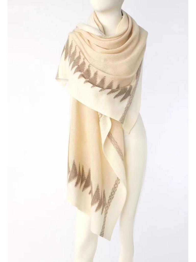 Inner Mongolia Cashmere Scarf - Festive Winter Fashion Shawl and Warm Neck Warmer