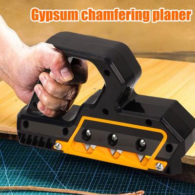 Plasterboard Edger Fast Cutter 60° Non Slip Accuracy Portable Gypsum Board Hand Planer with 10 Blades for Woodworking Projects