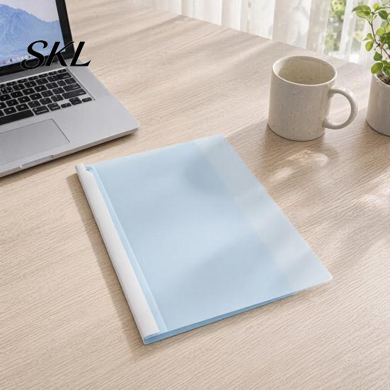 Office Document Holder 5PCS Side Opening File Folder, with Rotating Sliding Bar, Lightweight Easy Add Remove Paper Folder Durable PP Gradient