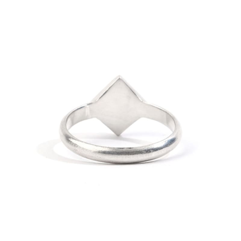 SEWNSWEN SILVER GEMSTONE RHOMBUS RING