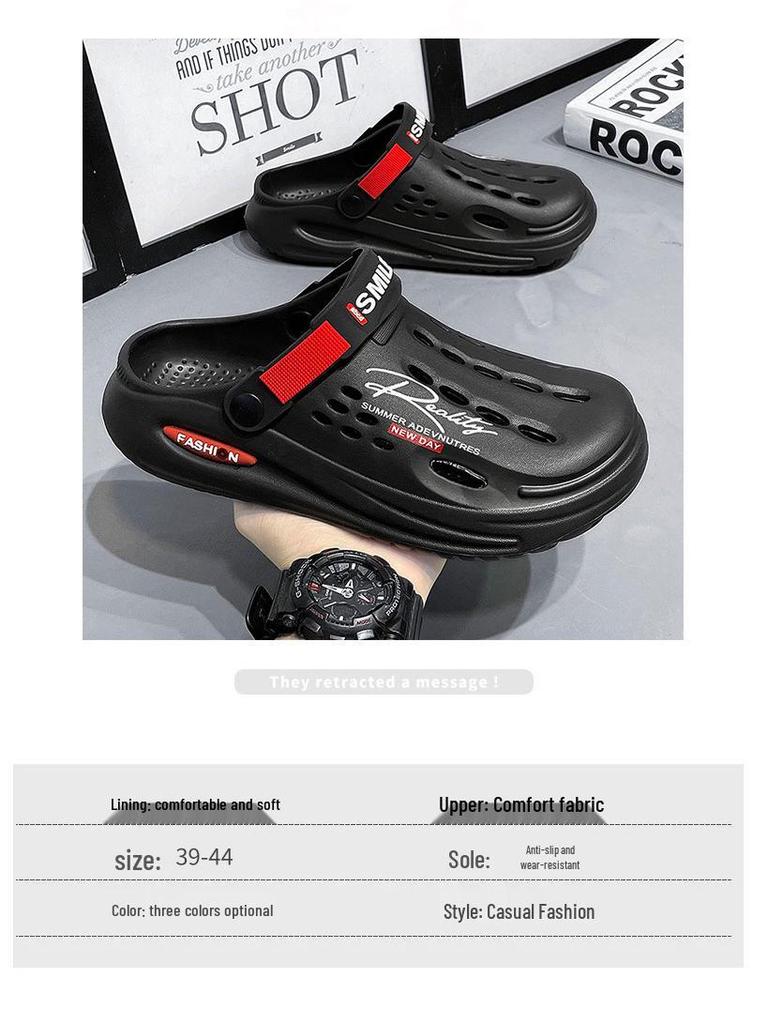 Herren Sommer Indoor/Outdoor EVA Dual-Trage-Slipper: Schrittgefühl Sandalen für Strand und Zuhause