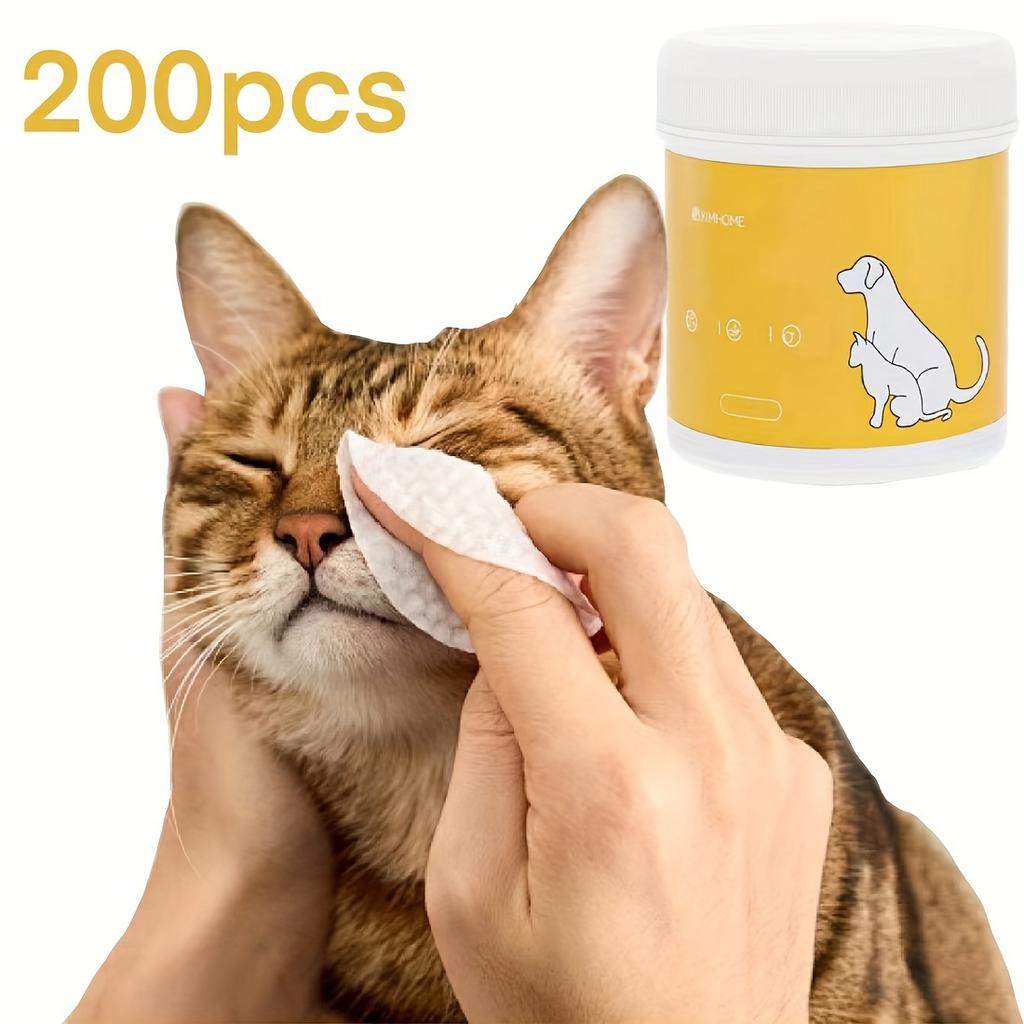 200pcs Pet Eye Special Eye Wipes, Remove Tears, Dog Eye Cleaning Artifact