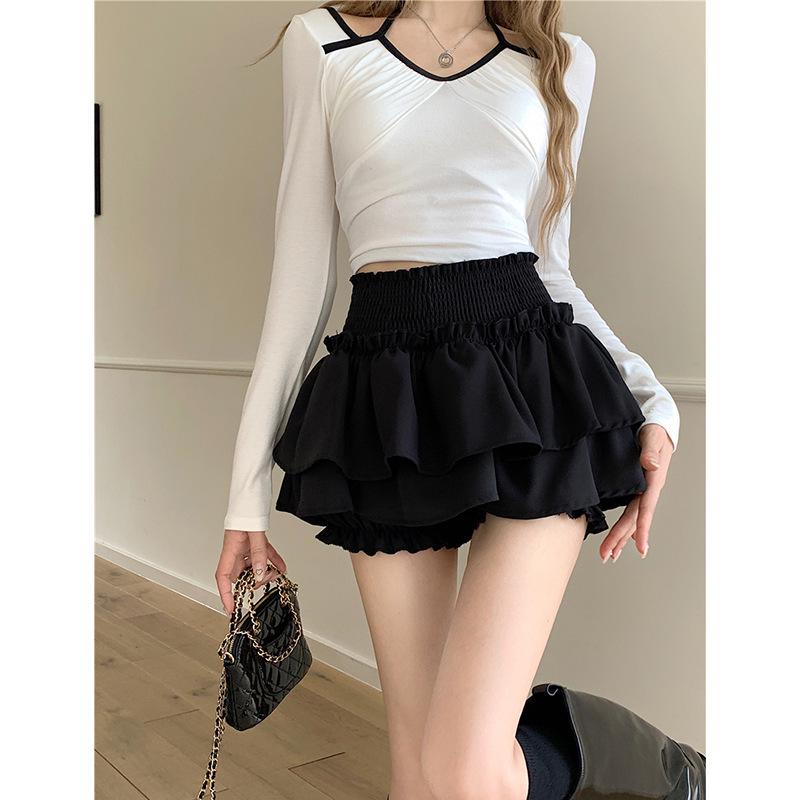 

Autumn Korean High Waist Slimming Puff Skirt - Ballet Style for Women 3XL