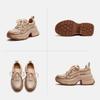 Johnature Casual Thick Heel Lace-up High Heel Pumps Versatile Comfortable And Lightweight Women's Shoes