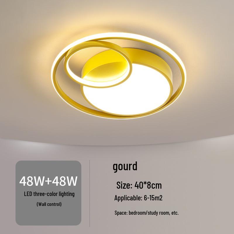 Nordic Modern LED Ceiling Light - Minimalist Black & White Design for Bedroom, Study, or Romantic Settings