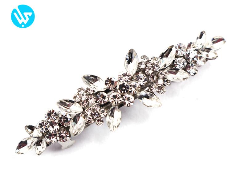 Handmade Princess Crystal Wedding Hair Clip Metal Custom Rhinestone Bridal Hair Accessories Hair Clip