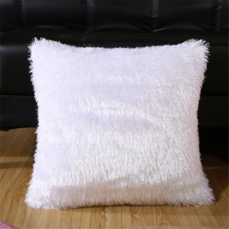 Cushion Cover Plush Velvet Fur Fluffy Sofa Soft Cushion Cover Throw Pillow Case Nordic Home Decoration Pillow Cover 40*40cm