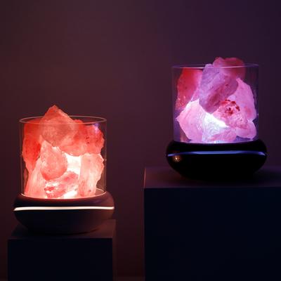 Salt Lamp Himalayan Salt Stone Night Light  Aromatherapy Diffuser Dimmer Switch 7 Colors LED Rock