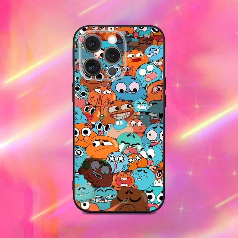 A-Erstaunliche Welt von G-Gumball Handyhülle Für iPhone 16,15,14,13,12,11,Pro,Max,Plus,X,XS,XR,SE,8,7,Mini,Weiche Silikon Schwarze Hülle