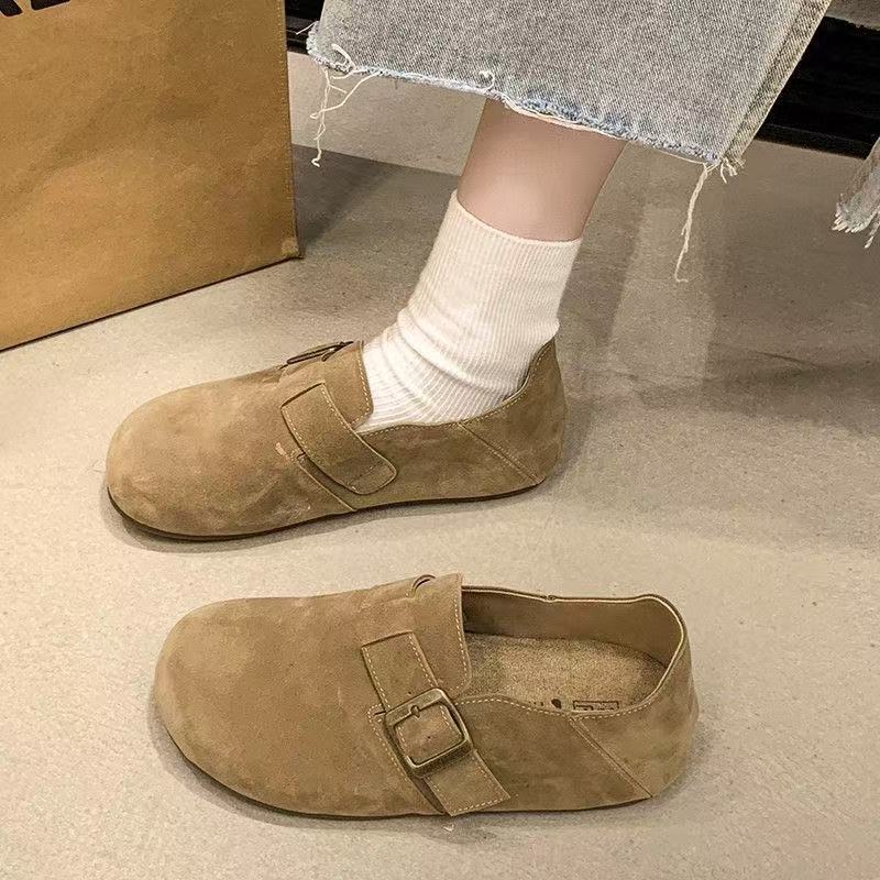 Birken shoes new lazy Doudou Boken flats retro ugly cute Mori soft-soled shoes