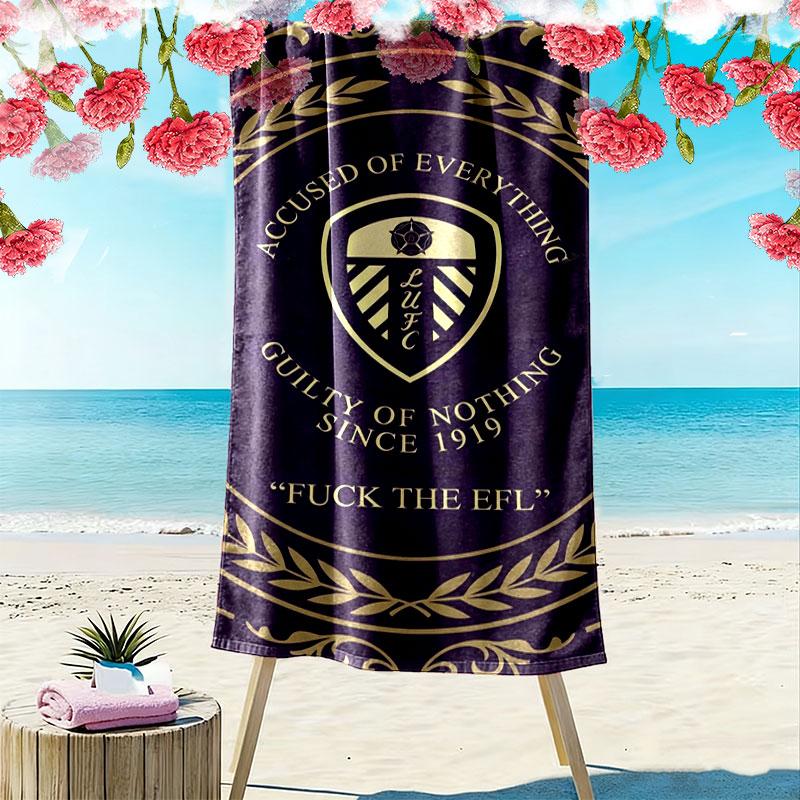 Leeds United Druck Strandtuch, Großes Weiches Schnelltrocknendes Handtuch für Strand Camping Schwimmen