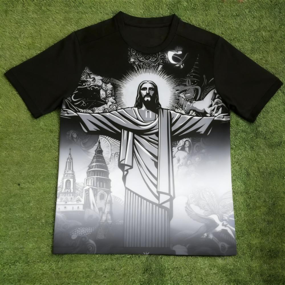 Funny JESUS Fashion European Style Printed Men's T-shirt Summer Casual Outdoor Men's Short Sleeved Tees Top Pullover Women's Clothing