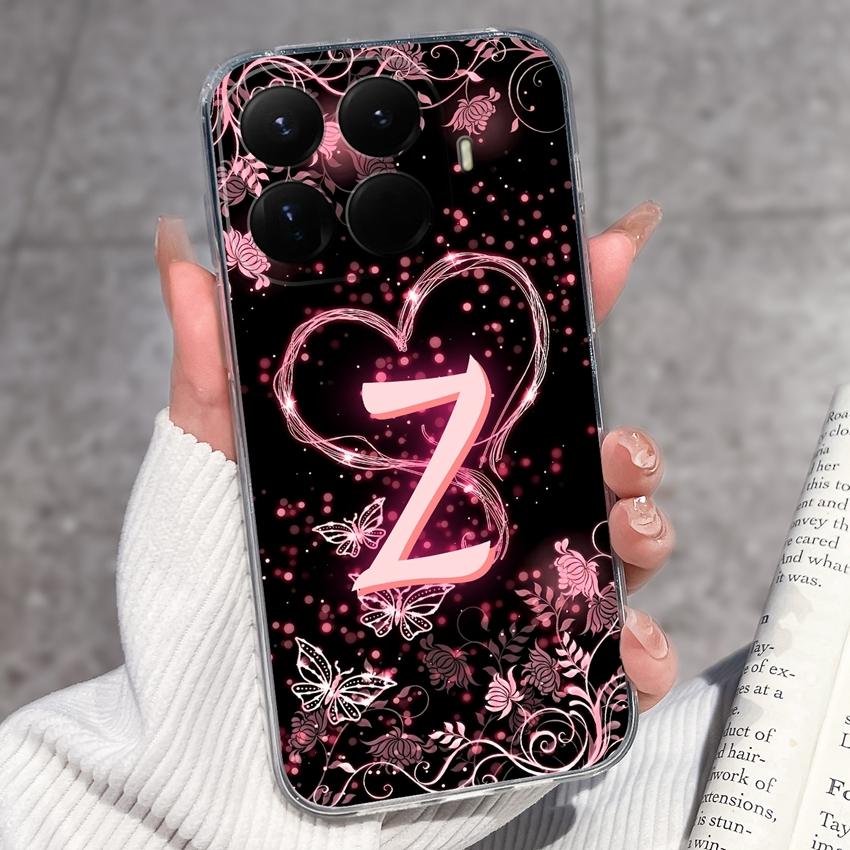 Für Xiaomi 15T 14T 12T 15 14 13 12 Pro 12X 12S 5G Wunderschöne Schmetterlingsbuchstaben Handyhüllen Transparentes Silikon Rutschfeste Rückseitenabdeckungen Für Xiaomi Hülle