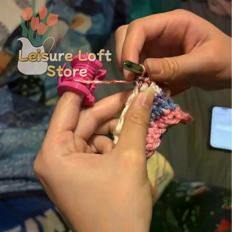 Portable Crochet Finger Guard, Sleeve Style & Washable, Prevents Blisters During Knitting or DIY Projects, Comfort Fit