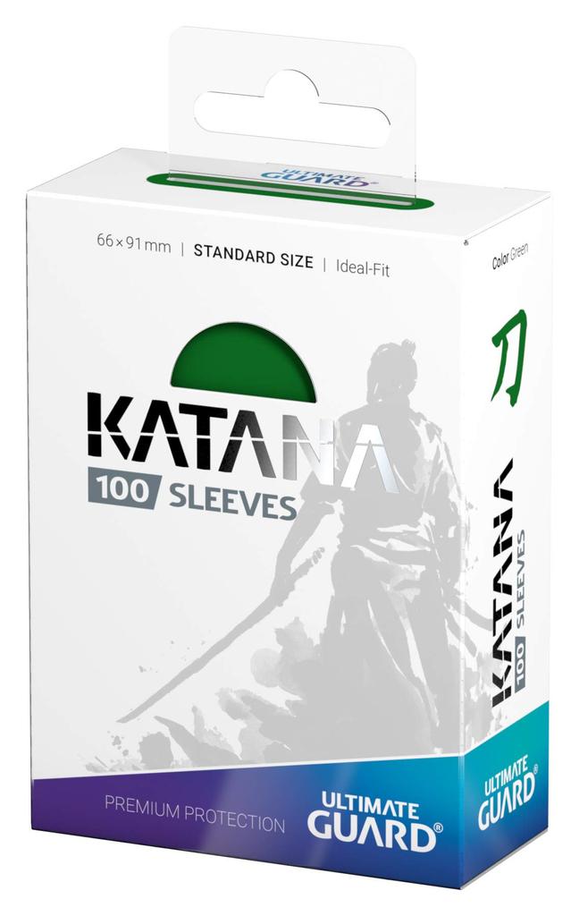 Ultimate Guard Katana Sleeve Standard Size 100 Card Sleeves Green