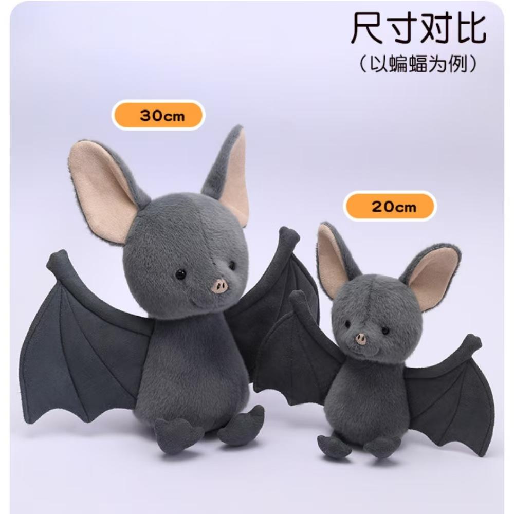 New Bat Plush Toys Black Crow Dolls Soft Stuffed Animal Bat Plushie Decor Ornament Halloween Gifts
