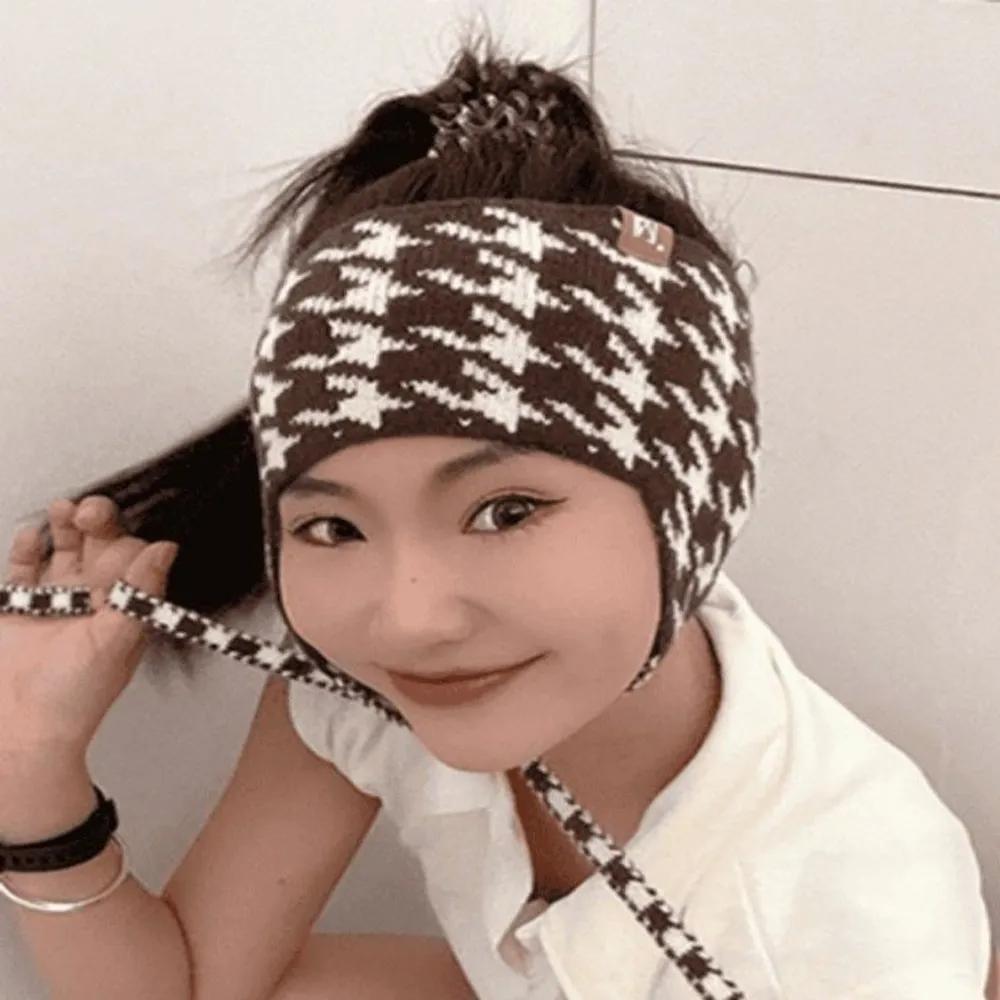 Ear-round hairband, sports hairband, athletic hairband brown