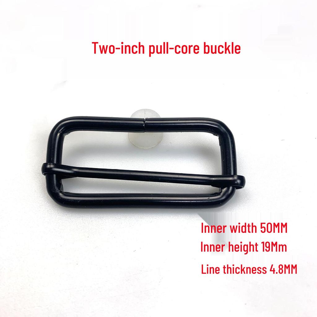 Electroplated 4.8MM Black Iron Ladder Buckle for Backpack Accessories
