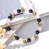 8mm Handmade Stretch Bracelet  Amazon Maculated Stone Obsidian Beaded Bracelet Natural Stone Beaded Bracelet