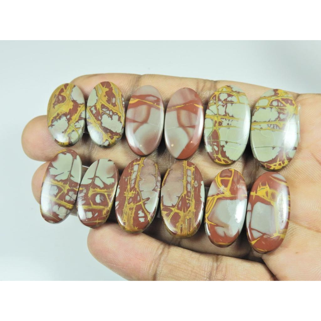 Natural Noreena Jasper Matched pair Oval Cabochon Loose Gemstone 06Pair Lot C-3412