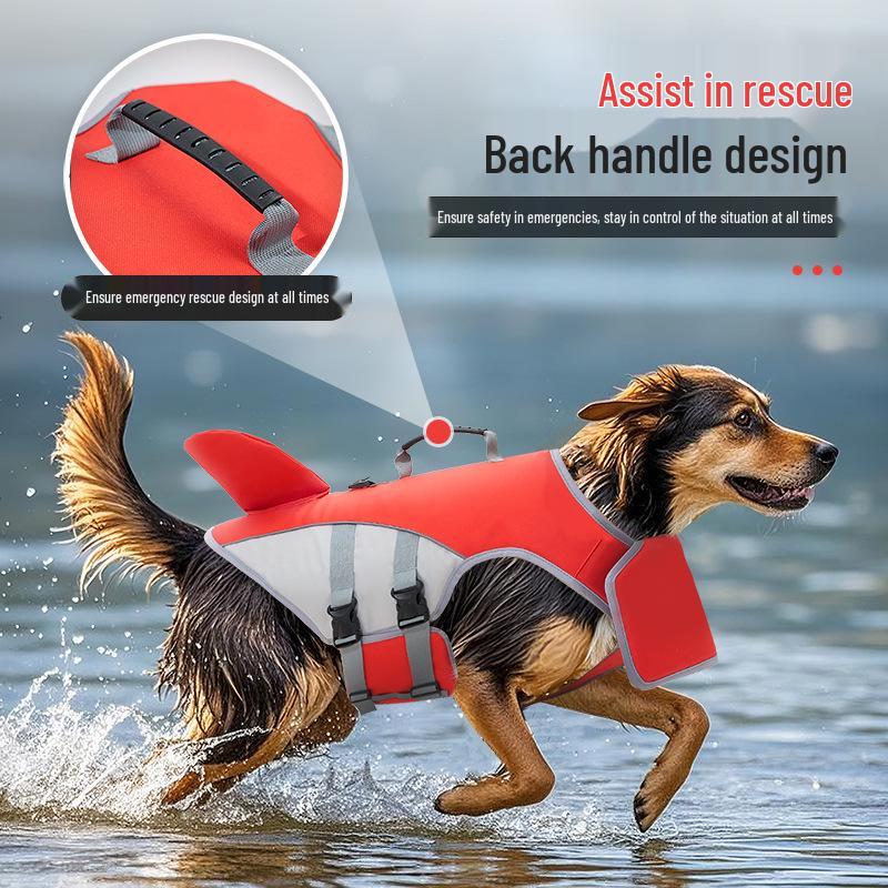 Anti-Choke Dog Life Jacket with Leash Attachment for Medium To Large Pets