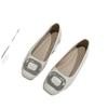 French Beautiful Single Shoes Autumn New Thick Heel with Skirt Square Head Temperament National Style Medium Heel Ladyshoes
