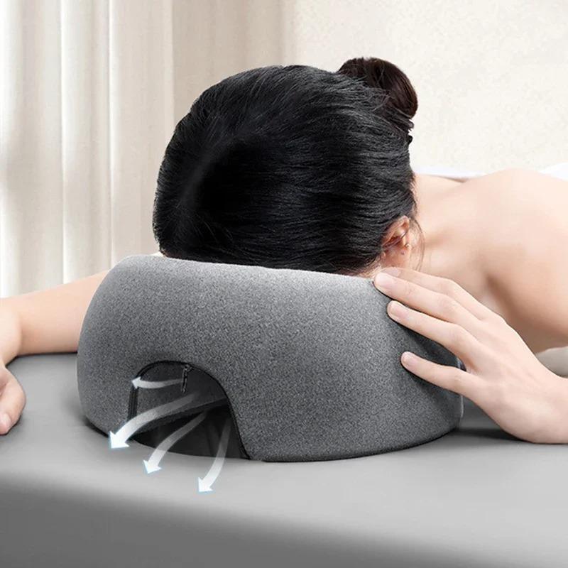 Gesichtskissen, Bauchlage-Kissen für Bauchlage, mit dem Gesicht nach unten ruhend, Komfort, Memory Foam, Ergonomie, Heimmassage-Kopfstütze für den Schönheitssalon