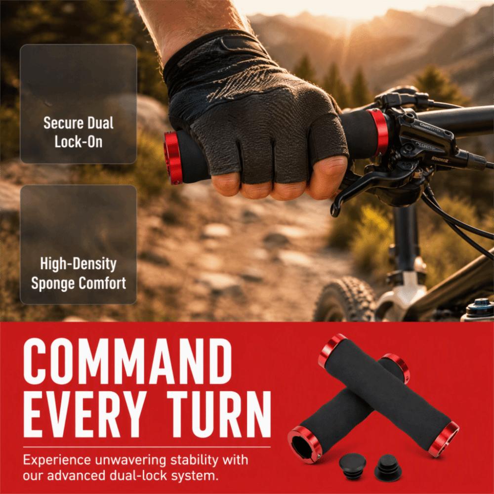 1 Pair Non Slip Bike Handlebar Grip Ergonomic Double Lock Bike Grip  Bike Handlebar Accessory