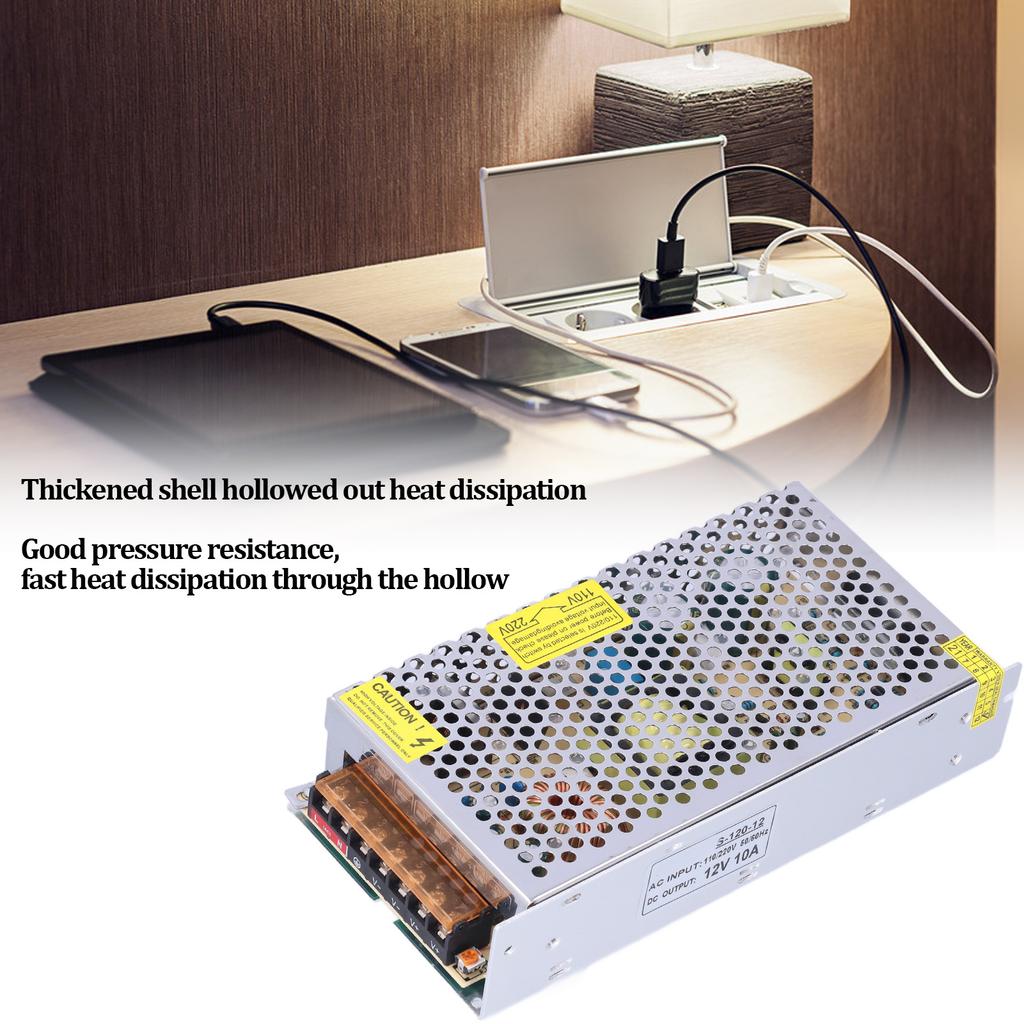 S‑120‑12  ing Power Supply  12V   Input 110VCelsius220V Output 12V 10A for LED Strip Light CCTV Camera