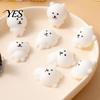 Cartoon Bear Squeeze Toy 4Pcs Mini Toy, Stress Relief White Sensory TPR Ball Focus Aid Hand Relaxation Fidget Party Favors Soft