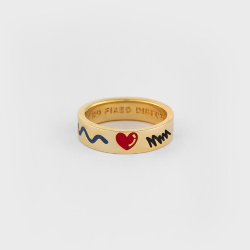 

NONENON DOODLE RNG(6mm) SILVER925(18K GOLD PLATED) S