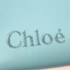 Excellent Chloe Shoulder Bag Sense Micro Tote Bag Logo Embroidery Leather Blue Used